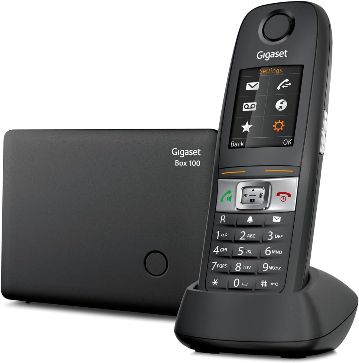 Draadloze Telefoon - Huistelefoon - Dagelijks Bellen - Stralingsarm - 100 g - Zwart