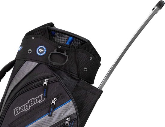 Golftas met wielen - Reistas sport - Sportieve uitrusting - 14-vaks organizer - 93 x 38 x 28 cm - Zwart/Zilver — afbeelding 4