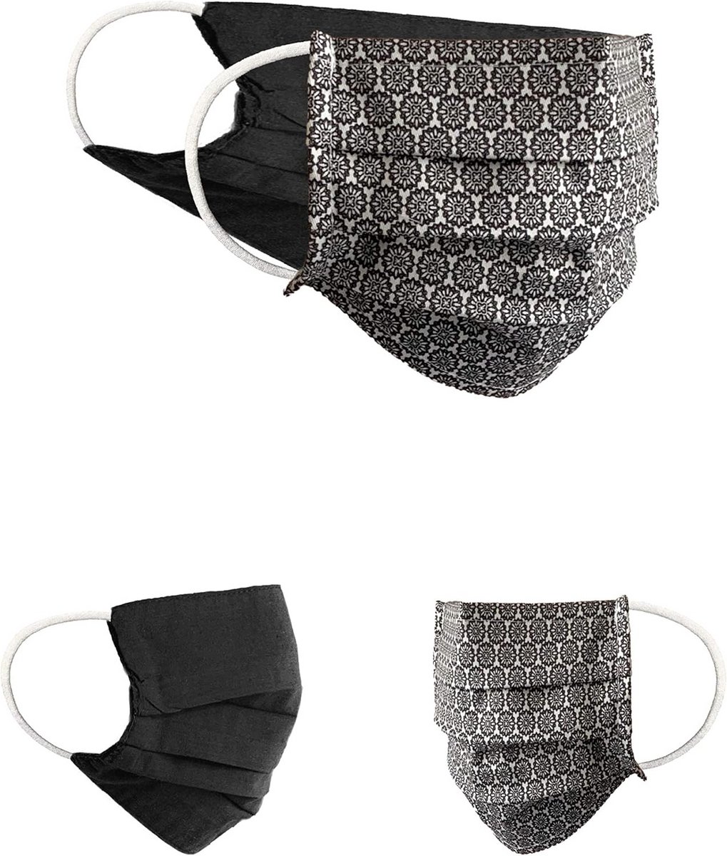 Mondkapjes Set - Herbruikbare Maskers - Dagelijks Gebruik - Omkeerbaar Ontwerp - 2 Stuks - Bruin