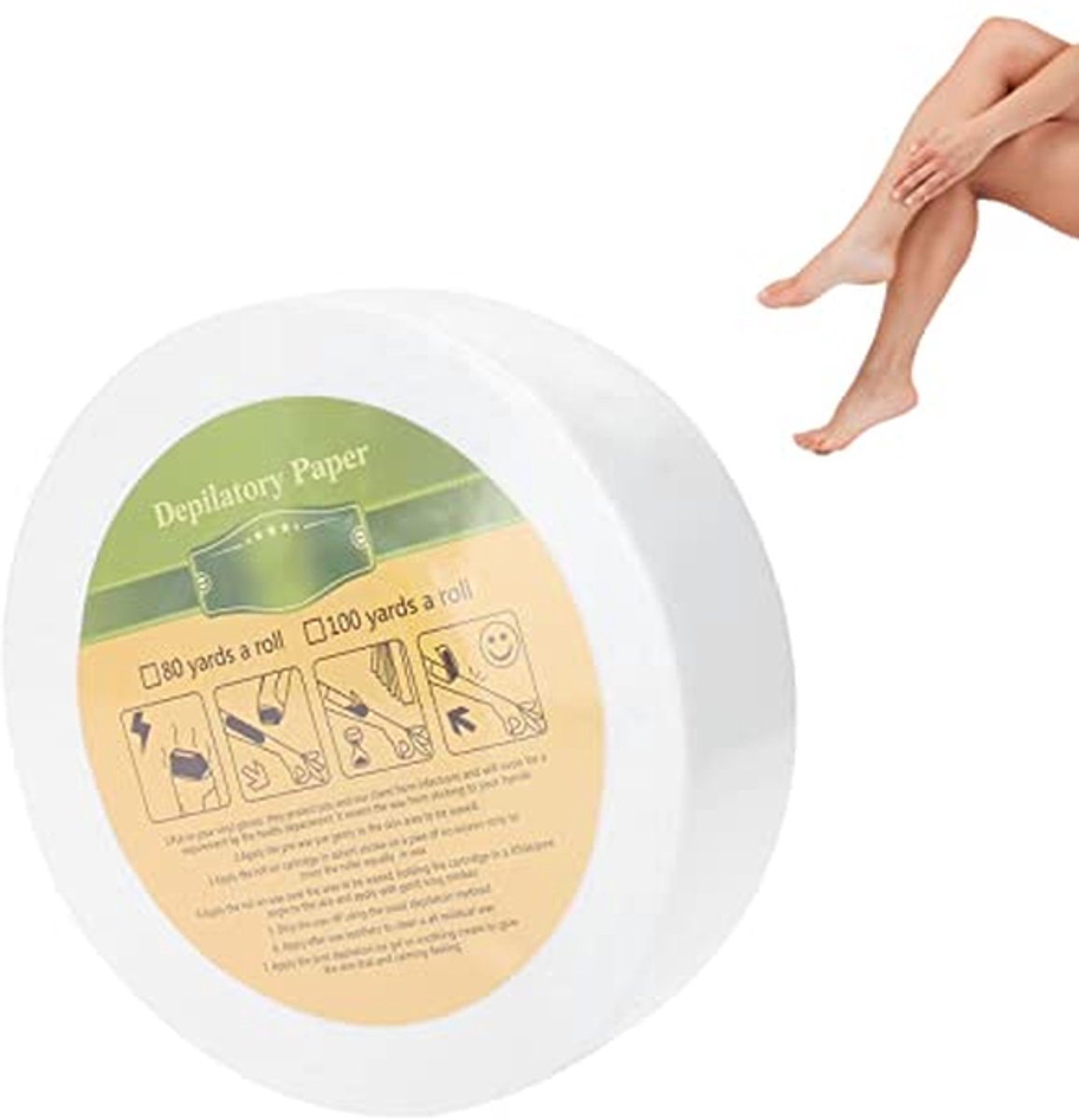 Waxstrips Nonwovens - Ontharingspapier Rol - Huid Glad Maken - Hoge Scheurvastheid - 1 Rol - Wit