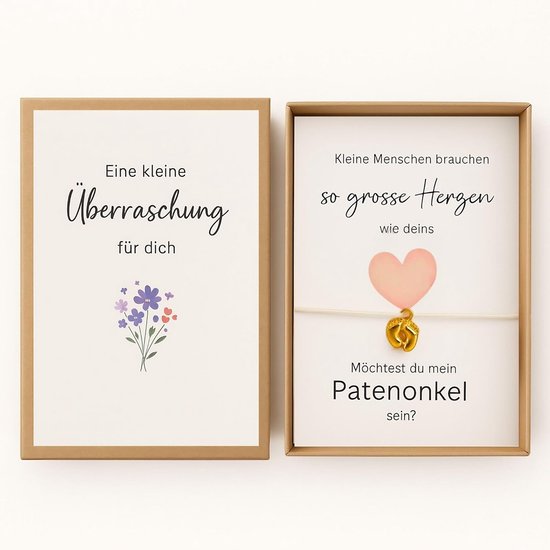 Geschenkdoos Peettante - Vraag Doos - Liefdevol Gebaar - Handgemaakt Duits Werk - 115 x 155 cm - Natuurlijk — afbeelding 5