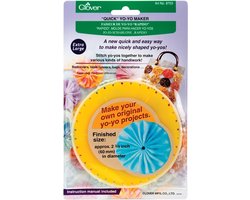 Yo-yo Maker - Stofmal - Snel Rosettes Maken - Extra Groot Formaat - 6 cm - Geel