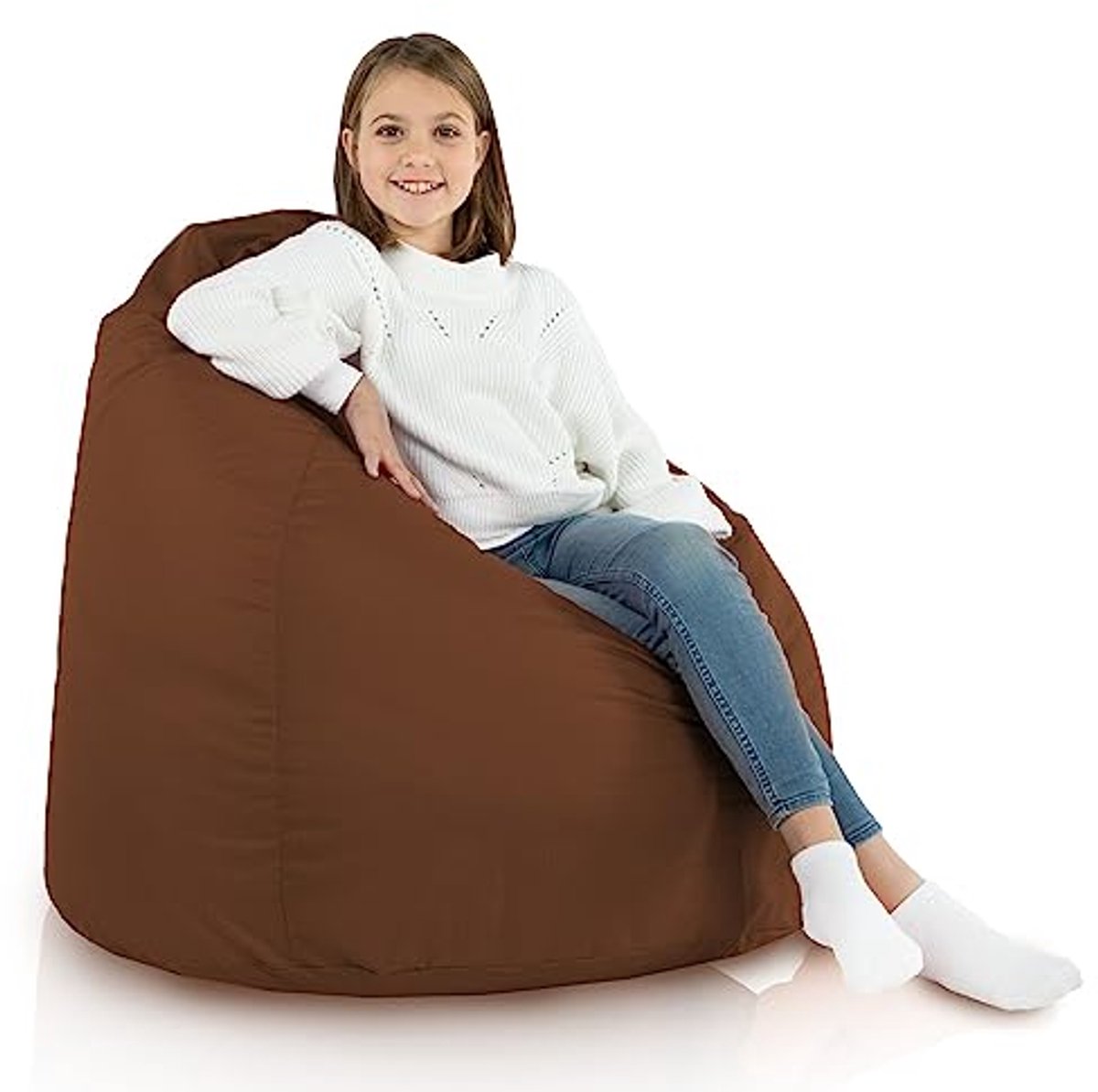 Zitzak XL - Loungestoel Outdoor - Ontspannen Zitten - Waterproof Machinewasbaar - 90 x 115 cm - Bruin