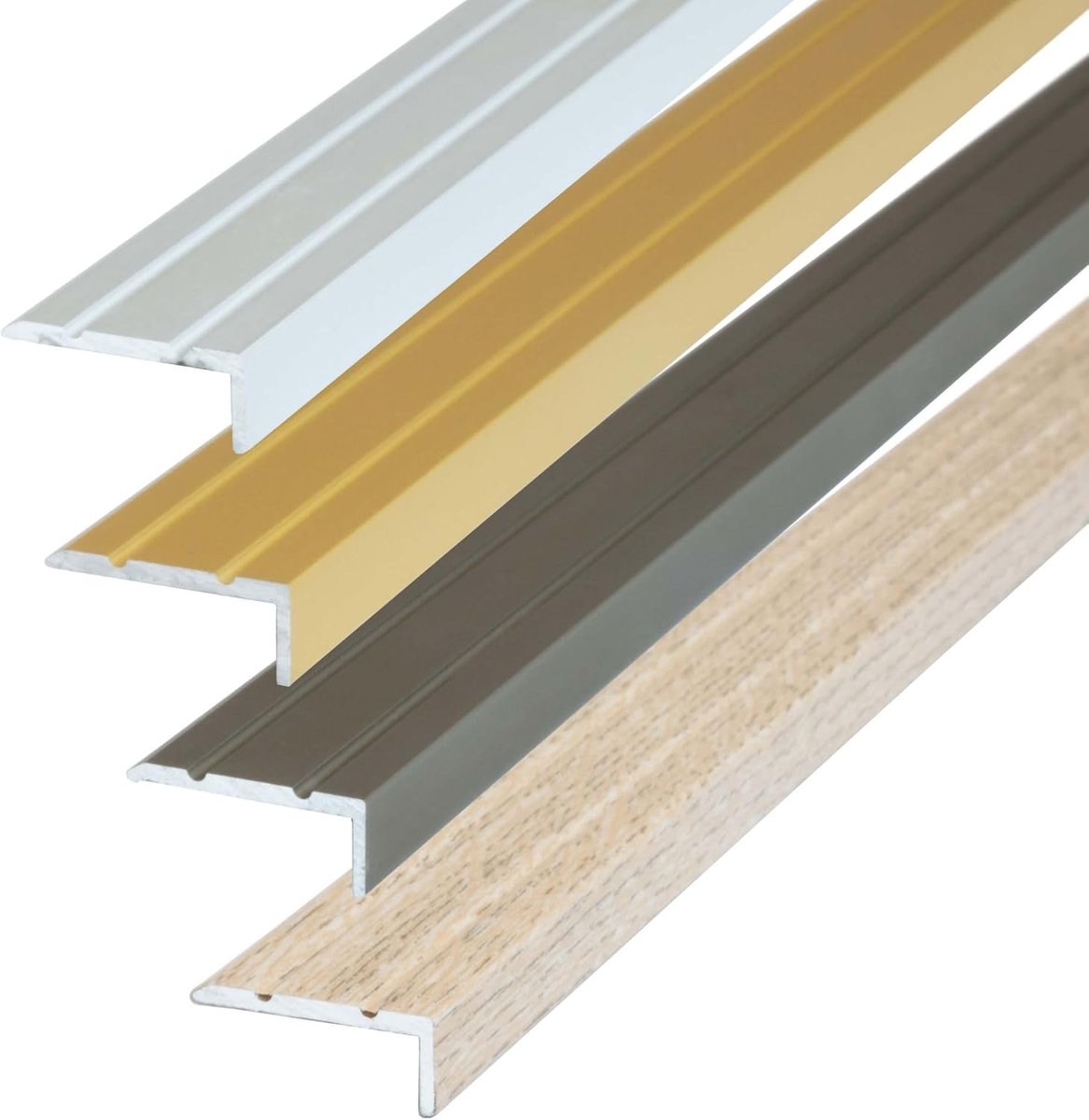 Trapneus Profiel - Kantenbeschermer Aluminium - Trap Beschermen - Zelfklevend - 135 cm - Goud