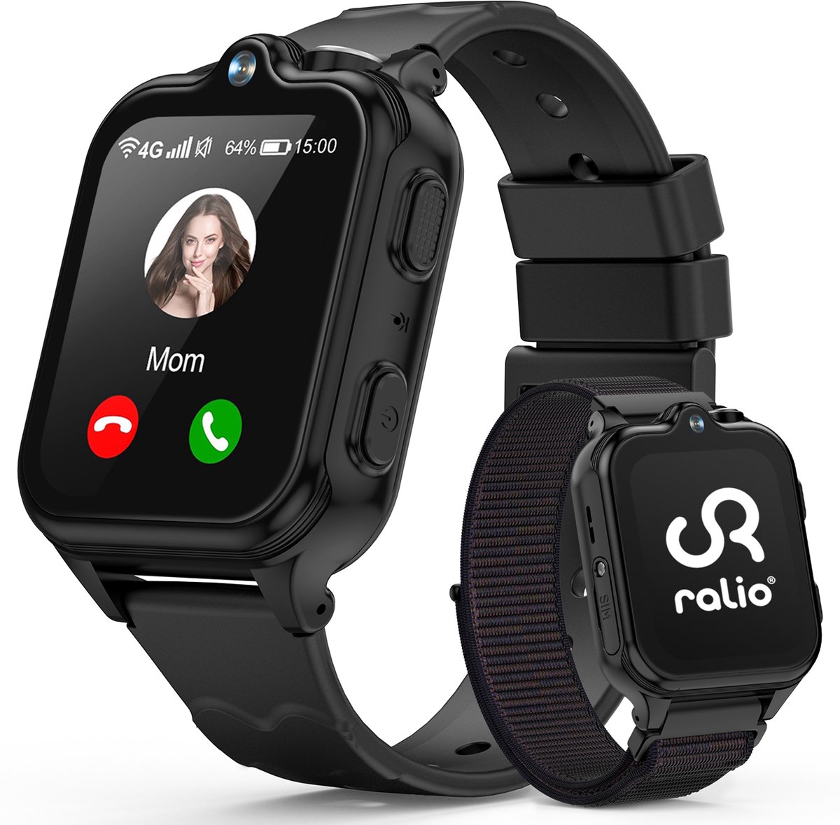Ralio R5 Ultra horloge voor kinderen 4G – Dual Camera – Smartwatch Kinderen met AMOLED Display – SOS-knop – kinderhorloge videobellen – 2+16 GB groot geheugen – GPS Tracker – Voor Jongens en Meisjes