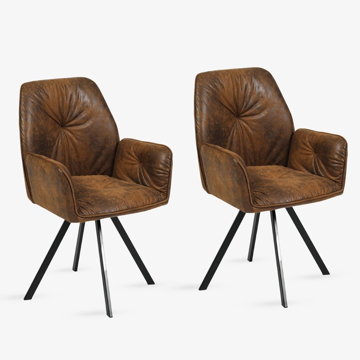 Draaibare Stoelen Set - Eetkamerstoelen - Comfortabel Zitten - 360 Graden Draaibaar - 62 x