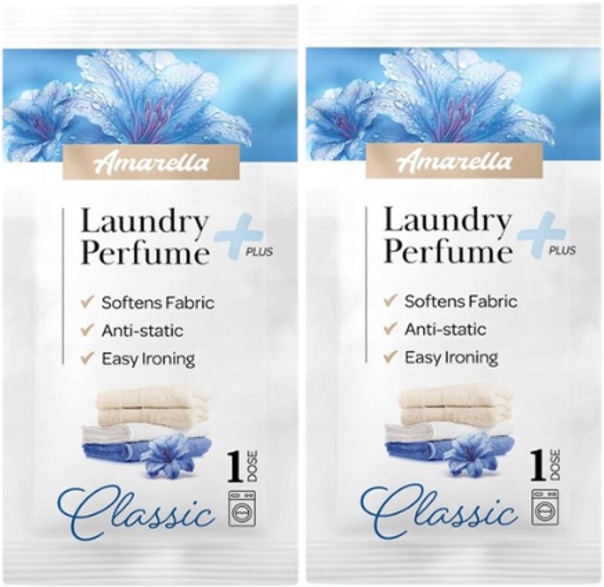 Elix - Amarella Wasparfum - Set van 2 Sachets - Laundry Perfume - Wasverzachter Parfum - Antistatisch Strijkgemak - Langdurig - 10ml Sachet - Classic