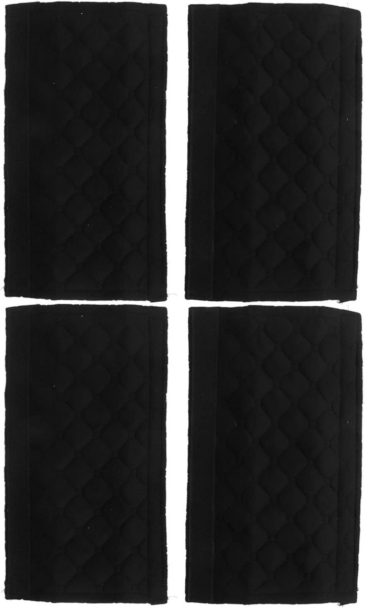 Veiligheidsgordelkussens - Gordelhoezen - Comfortabel Reizen - Zacht Pluche Materiaal - 4 stuks - Zwart