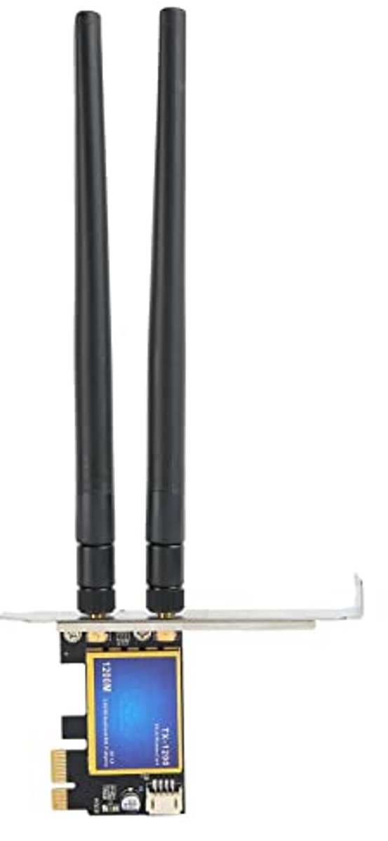 Desktop WiFi Kaart - Netwerk Adapter - Snelle Internet Verbinding - Dual Band Bluetooth - 1200 Mbps - Zwart