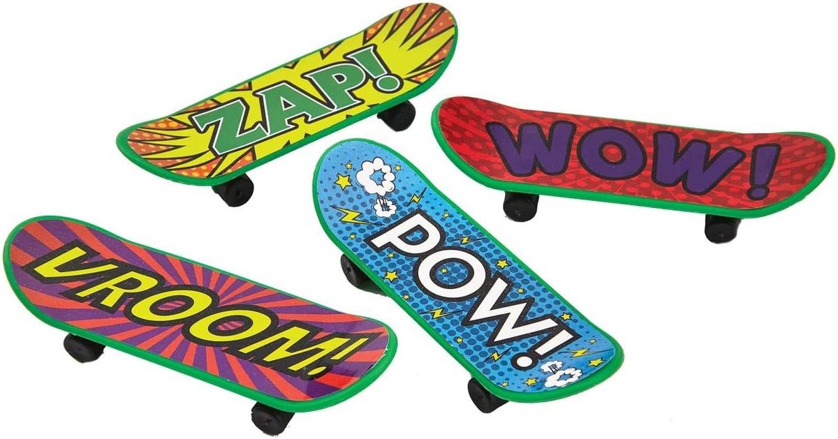 Mini Skateboards Vinger Speelgoed Behendigheid Oefenen 4 Stuks Pack 7.5 cm