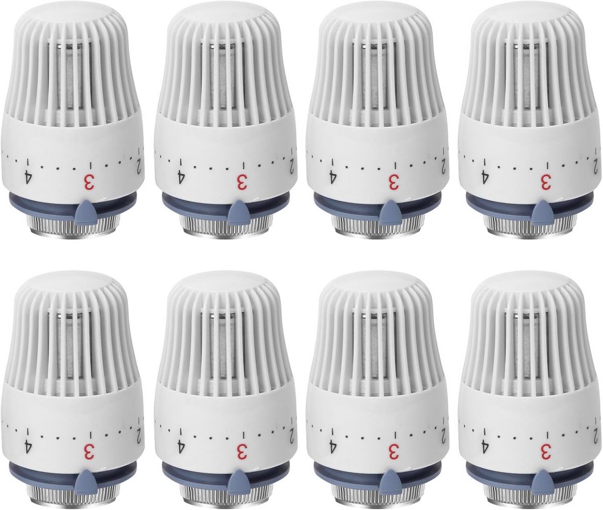 Radiator Thermostaat - Verwarming Regelknop - Energie Besparen - Vorstbeveiliging - M 30 x 1.5 - Wit