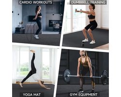 Fitnessmat – Oefenmat – Trainingsmat – Yogamat – Sportmat – Extra Groot 240x180 cm – 7 mm Dikte – Hoogwaardig PVC Anti-Slip