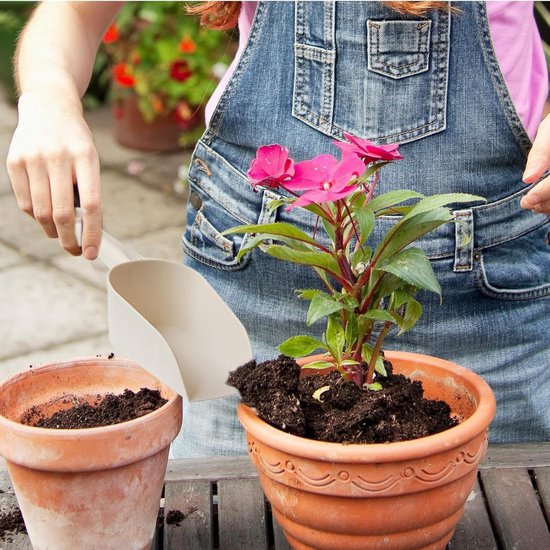 Tuinschep - plantenschep -kunststof - Multischep- Ergonomische Roestvrijstalen Tuinschep - Plantenschepje -Diepe Bodem - Tuinschepje - Handschepje - Tuingereedschap - 28.5×7.5 cm — afbeelding 2