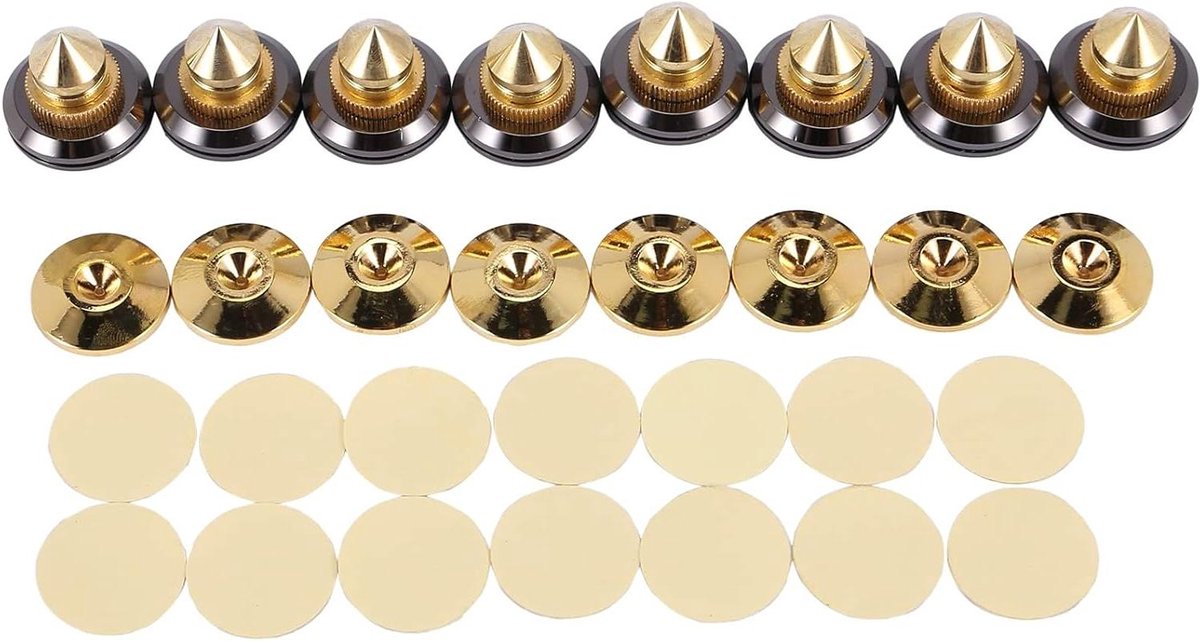 Luidspreker Spikes - Isolatie Voetjes - Audio Verbetering - Koper Materiaal - 8 Stuks - Goud