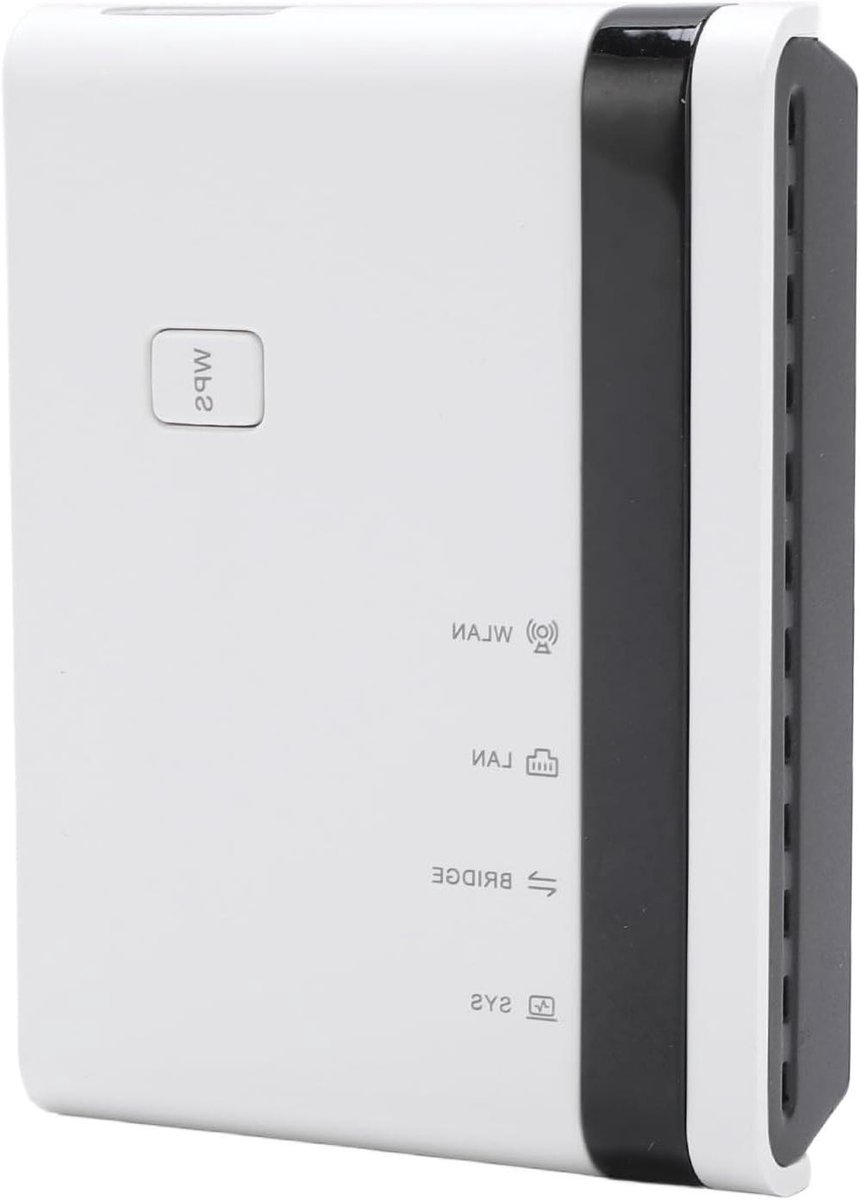 Annadue Print Server 4-Ports USB 2.0 Ethernet & 2.4G WiFi Network Printer Hub, Compatible with/OS, for Home Warehouse, Share Up to 4 Printers At The Same Time (EU Plug)