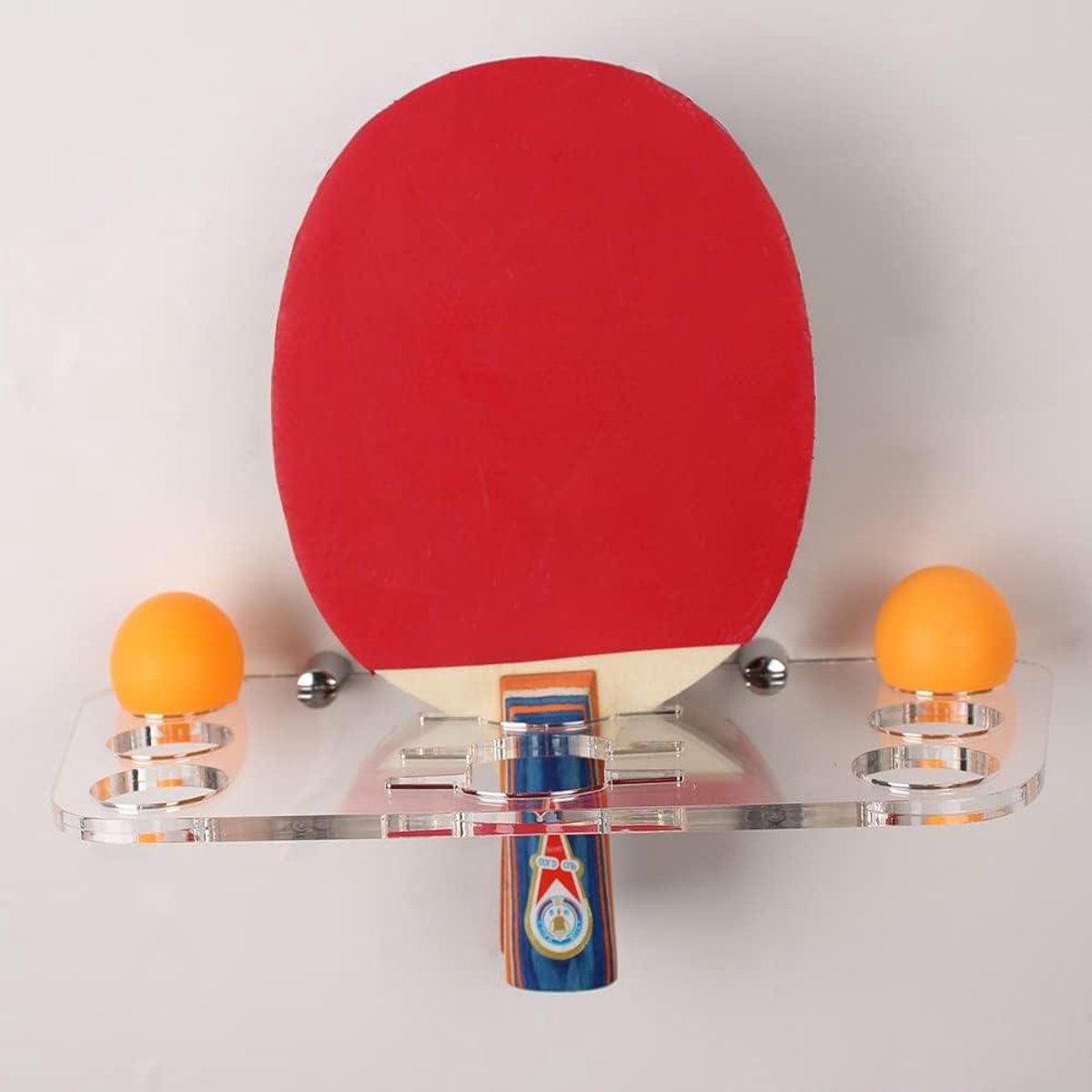 Tafeltennis Racket Houder - Padel Display - Sport Organisatie - Transparant Acryl - Voor 4 Rackets - Transparant