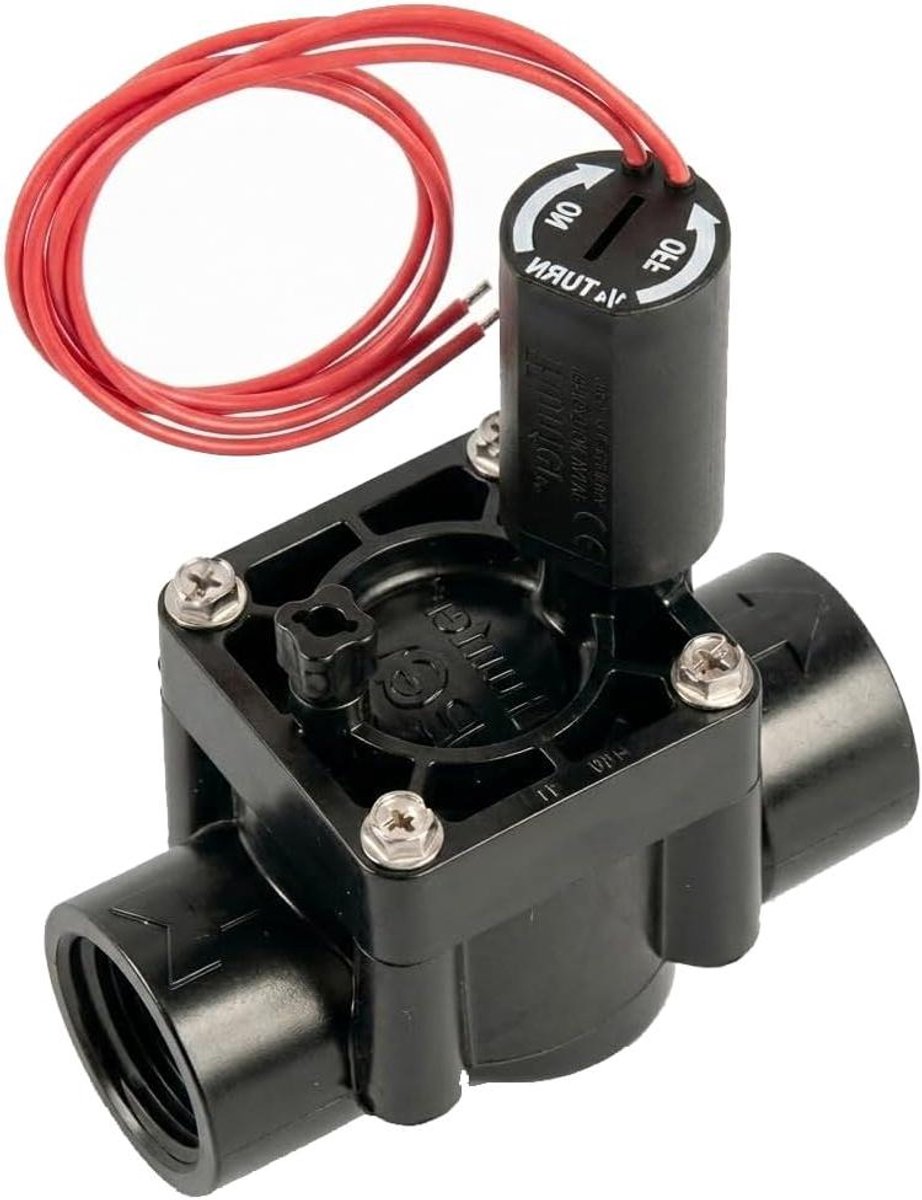 Elektrisch Irrigatieventiel - Automatische besproeiing - Gazononderhoud - Universeel programmeerbaar - 1 inch - Zwart
