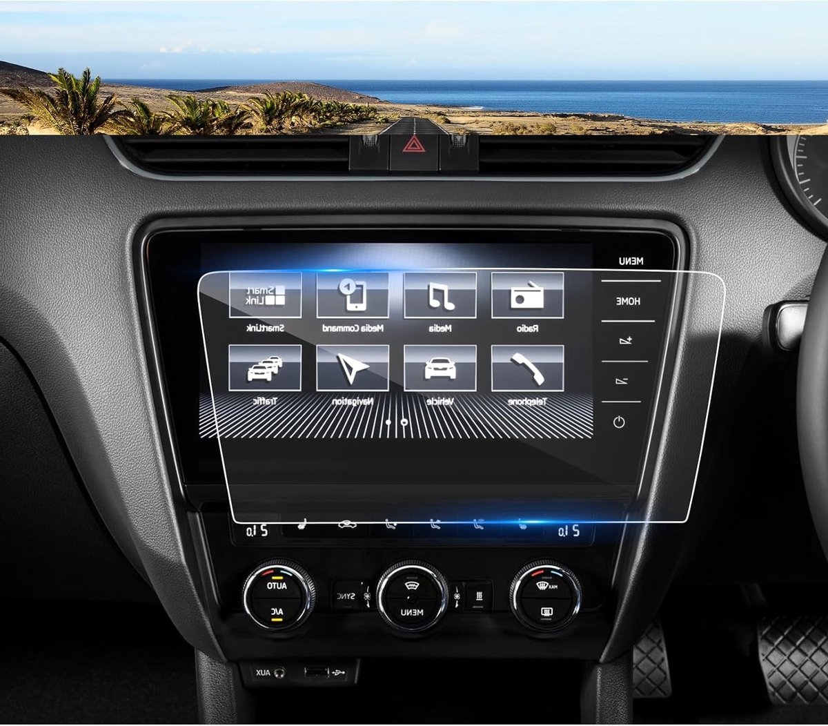 Navigatiescherm Beschermfolie voor Skoda Octavia 3 MK3 5E RS 2017-2019, 9H Krasbestendig, Tempered Glass, Ideaal voor GPS en Touchscreen Bescherming