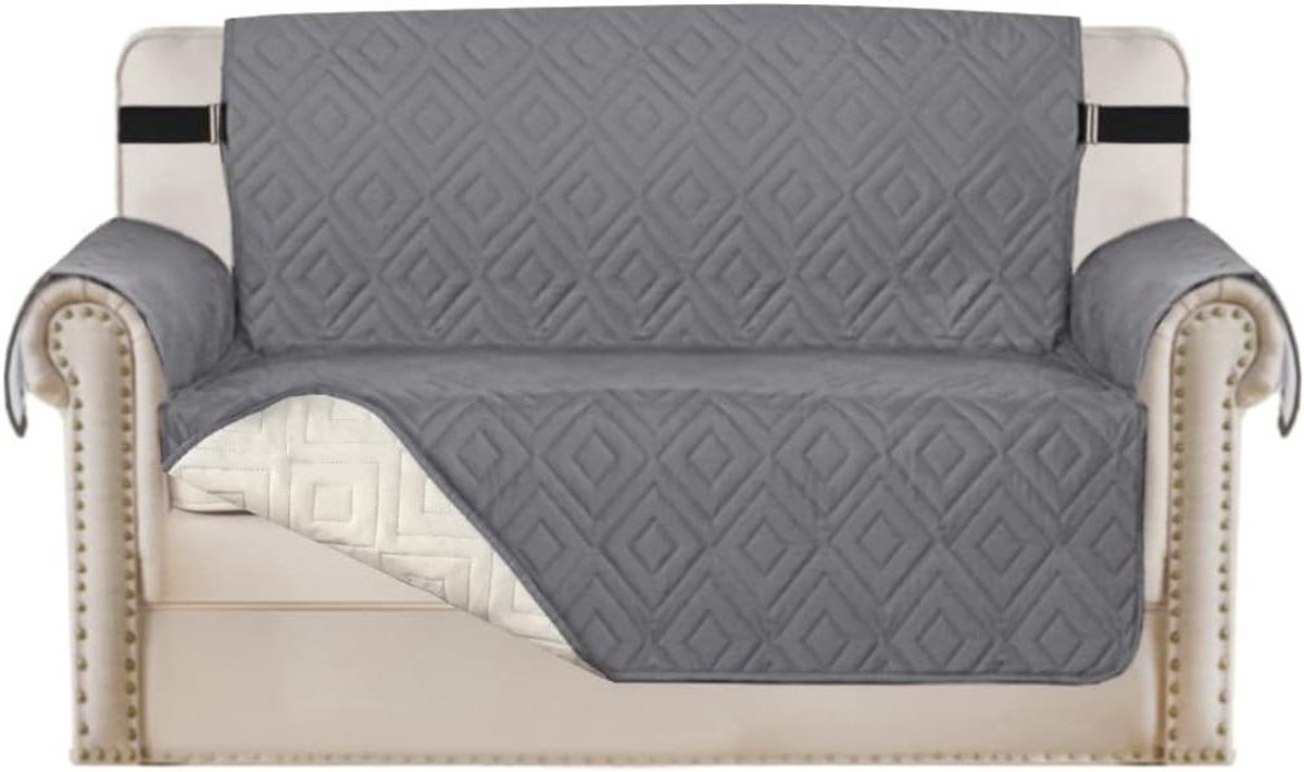 Sofahoes - Bank Beschermer - Meubels Beschermen - Anti-slip Stof - 2 Zits - Grijs