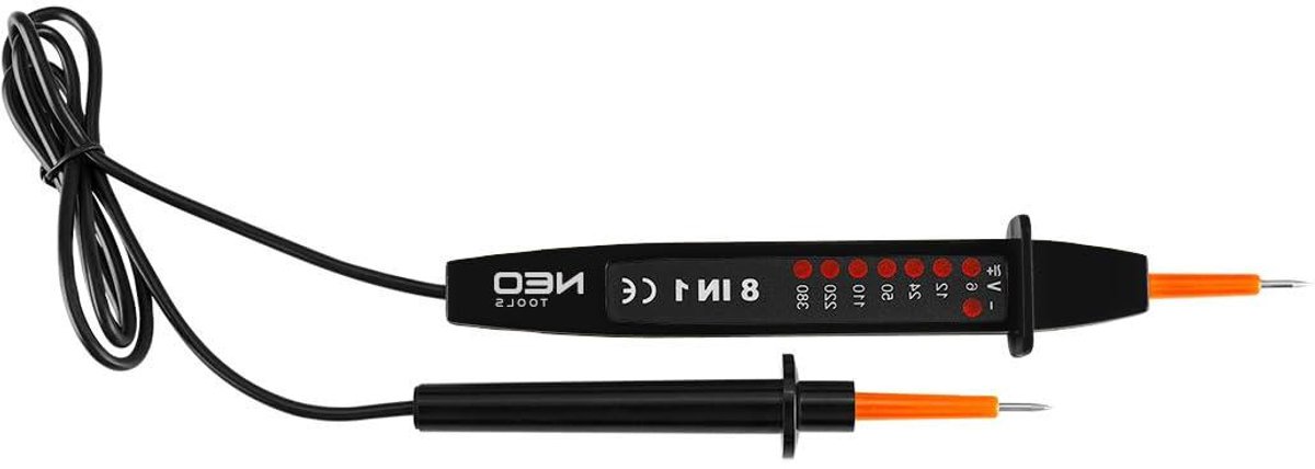 Spanningstester - Spanningszoeker - Elektra controleren - 8-in-1 functie - 6-380V - Zwart