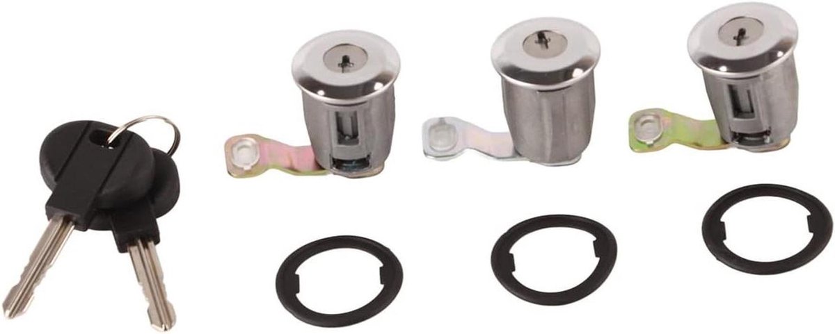 Deurslot Vat Set - Slot Cilinder - Auto Beveiligen - Directe Vervanging - 4 Delen - Metaal
