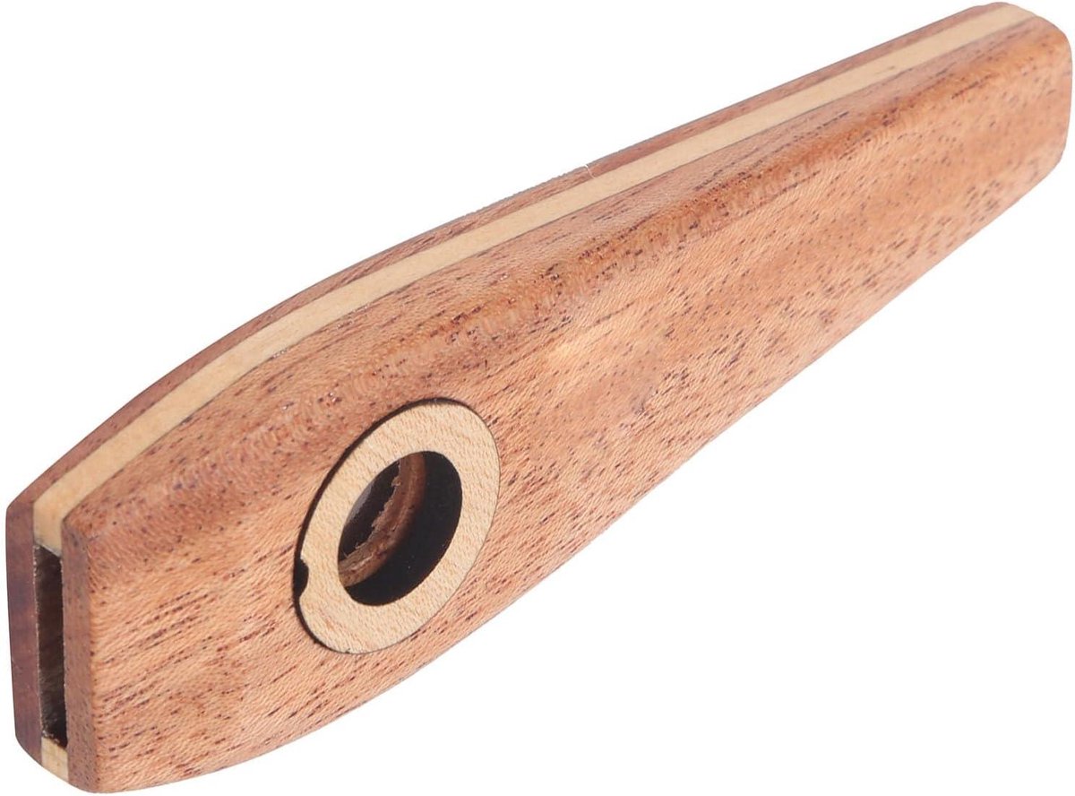 Houten Kazoo - Mondharmonica - Muziek Maken - Massief Hout - 10 cm Lengte - Bruin