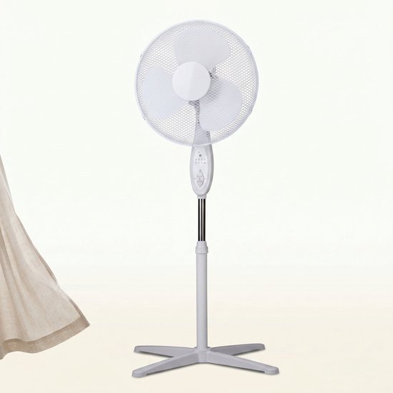 Lomera Statiefventilator 40 cm – Oscillerend, Verstelbaar 100-120 cm, Stil 55 dB, Afstandsbediening, Timer, Slaapstand