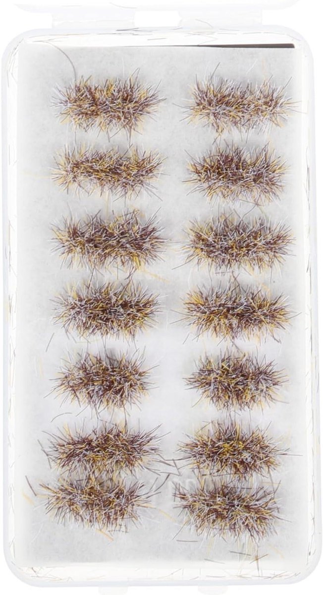 Gras Clusters - Miniatuur Gras - Landschap Bouwen - Realistisch Uiterlijk - 11 x 62 x 1 cm - Bruin