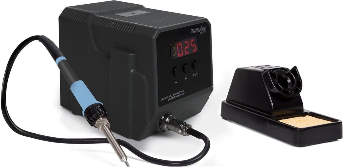 Soldeerstation 90W - Soldeerbout - Elektronica Reparatie - Instelbare Temperatuur - 50-480°C - Donkergrijs