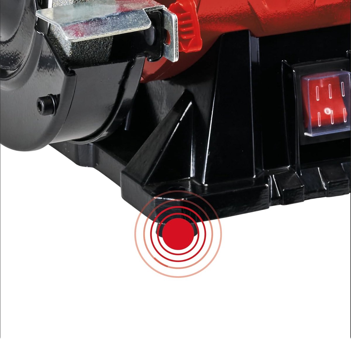 Dubbele Slijper - Bankslijper Werkbank - Gereedschap Schoonmaken - Krachtige 350 Watt Motor - 150 mm Schijven - Rood thumbnail 3