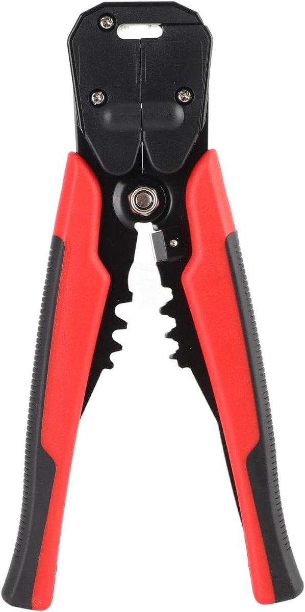 Automatische Draadstripper - Krimptang Kabelknipper - Draad Bewerken - Verstelbare Stripbreedte - 8 Inch - Rood