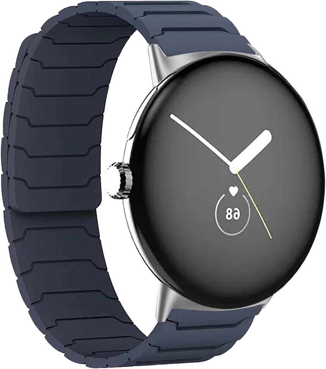 Verstelbare Magnetische Sportband voor Google Pixel Watch 4/3 45mm - Middernachtblauw, Comfortabel en Duurzaam