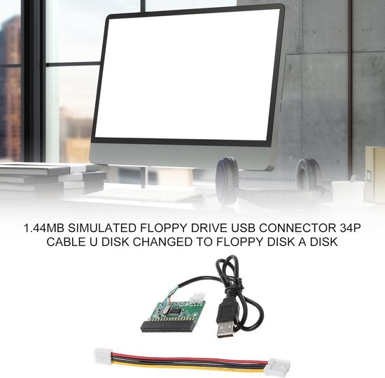 USB Diskettestation - Externe Drive - Gegevens Overzetten - Plug and Play - 20cm Kabel - Zwart — afbeelding 3