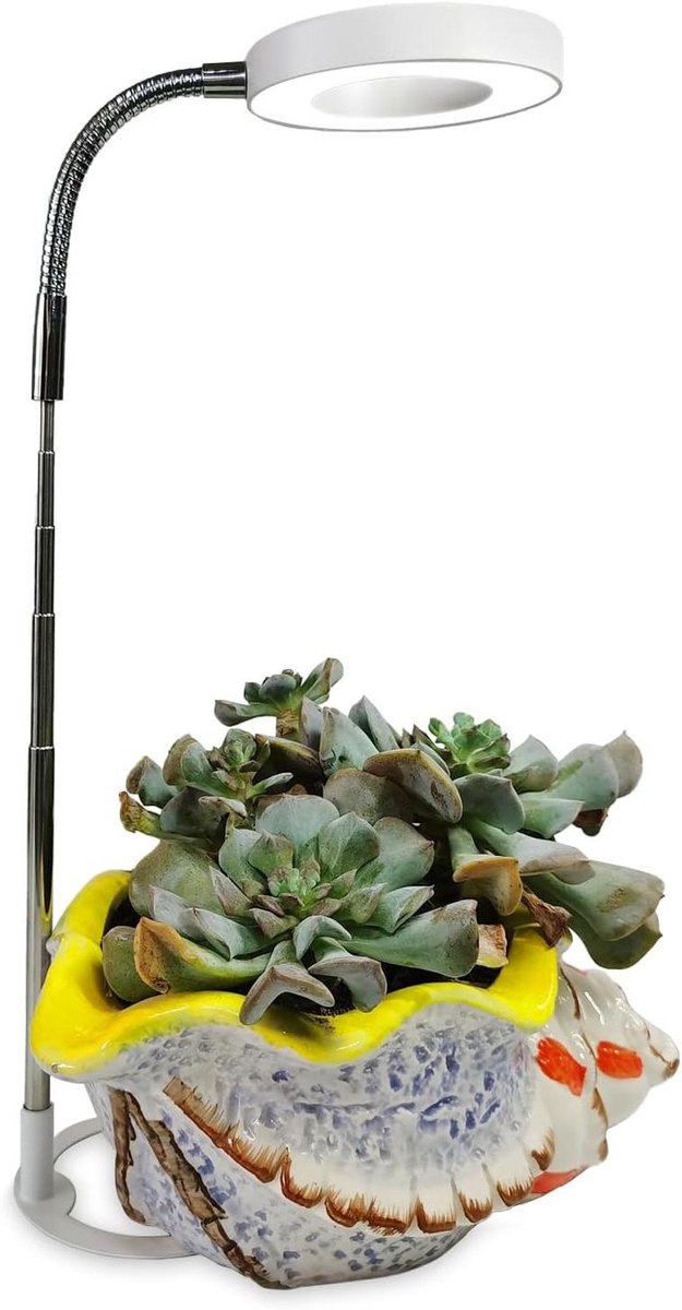 Kweeklamp met LED - Plantenlicht - Planten Binnen - Volledig Spectrum - 48 LED - Wit Geel