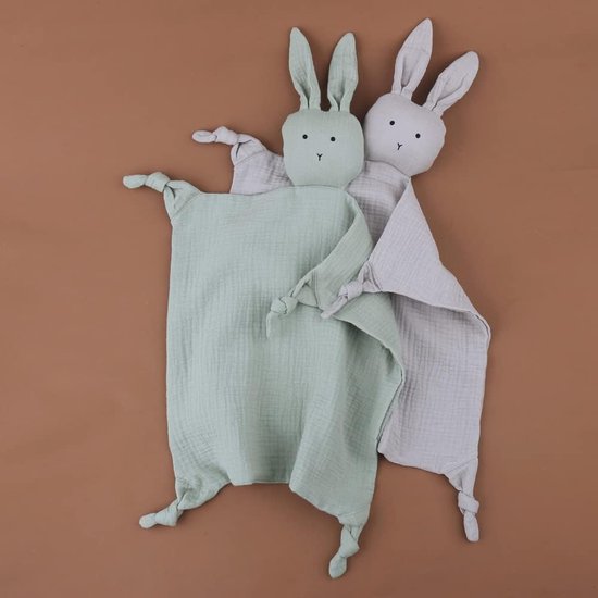 Knuffeldoek Baby - Baby Speelgoed - Troost Bieden - Ultra Zacht Katoen - 45 cm x 52 cm - Blauw — afbeelding 5