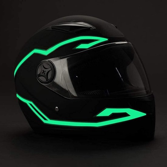 Helm LED Strip - Motorhelm Verlichting - Nachtelijke Zichtbaarheid - Waterdicht PVC Materiaal - 38 cm - Groen — afbeelding 3