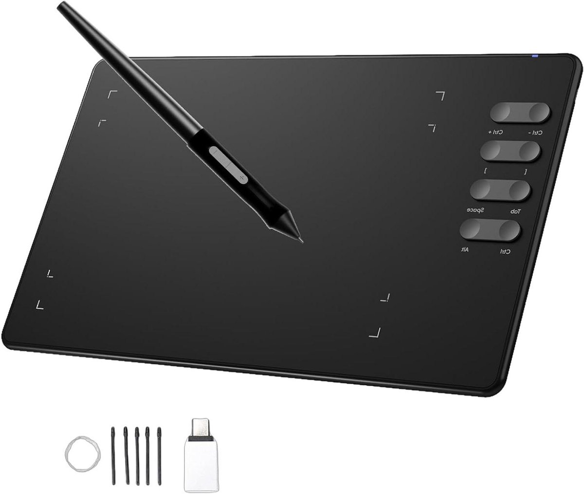 Grafisch Tekentablet - Digitale Tekenplank - Digitaal Tekenen Schetsen - 16384 Drukniveaus - 195 x 122 mm - Zwart