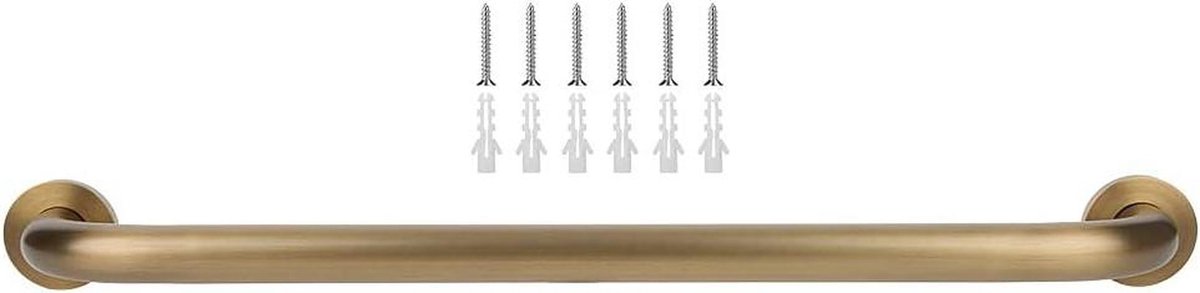 Veiligheidshandgreep - Badkamer leuning - Veilig douchen - Antiek messing - 53 x 9 x 7 cm - Antiek messing