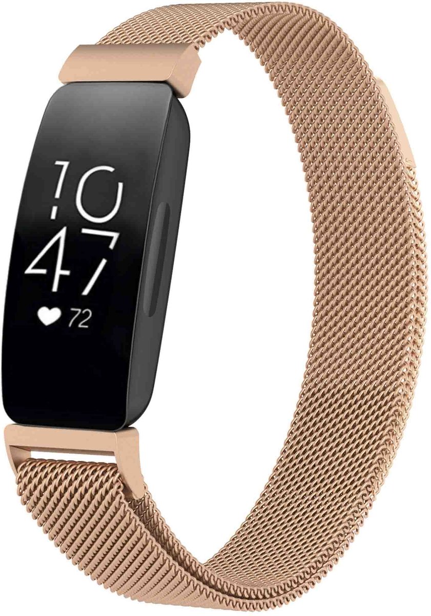 Milanees magnetisch bandje - Geschikt voor Fitbit Inspire - Rosé goud