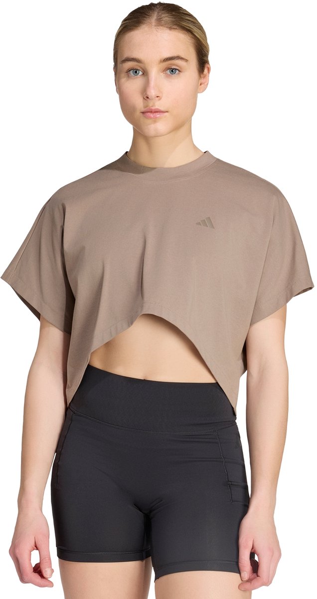 Adidas Performance Primelift Workout Graphics T-Shirt Dames Beige