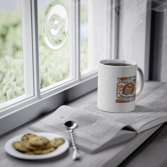 World's Best Pannenkoekenmaker recepten liefhebbers koffiemok | Griddlecake pannenkoeken pannenkoeken maker mok wit (06498B) — afbeelding 4