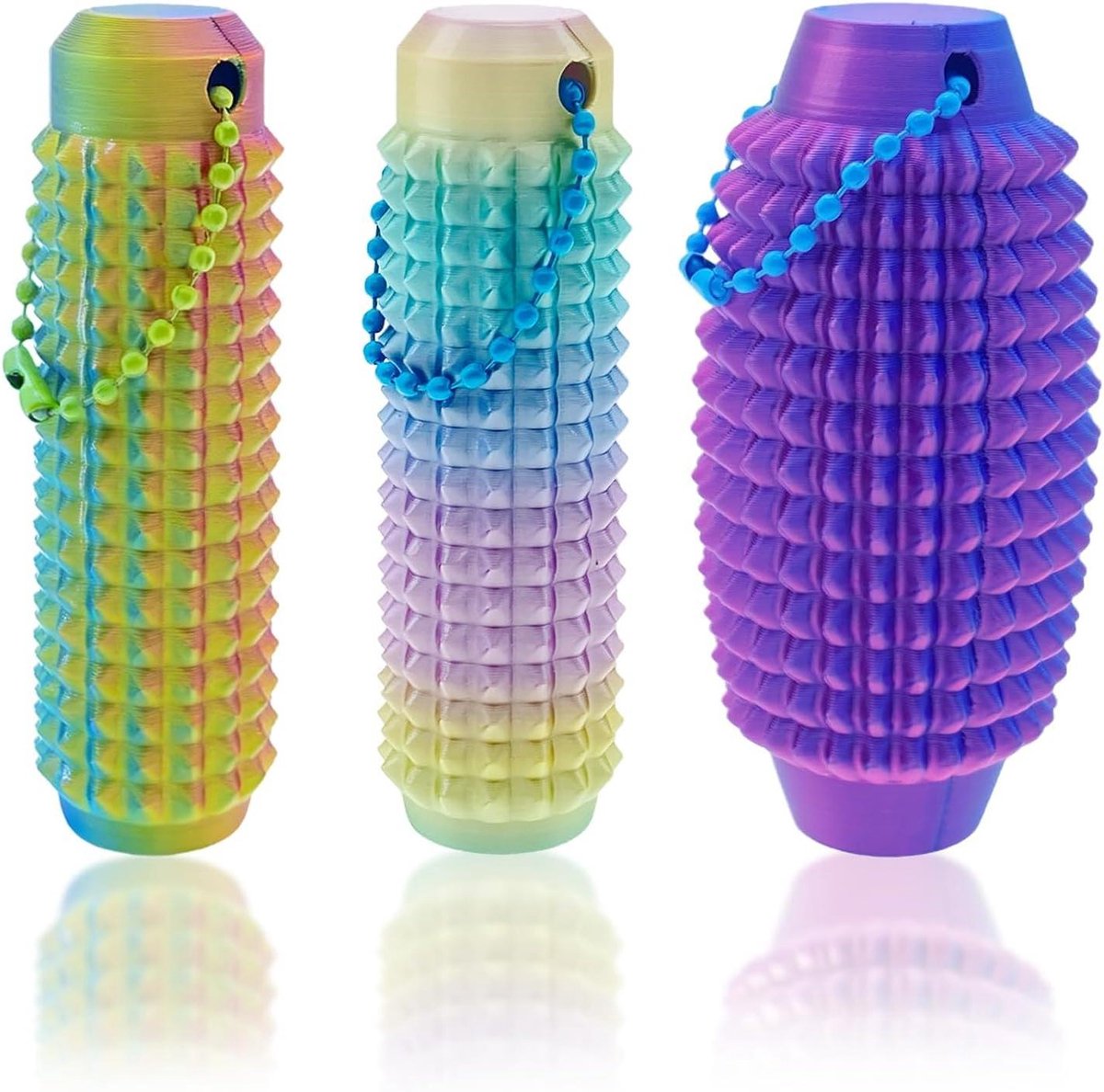Acupressuur ballen - Massage ballen - Spierontspanning handen - Egelvormige grip - 3 stuks - Bedrukt