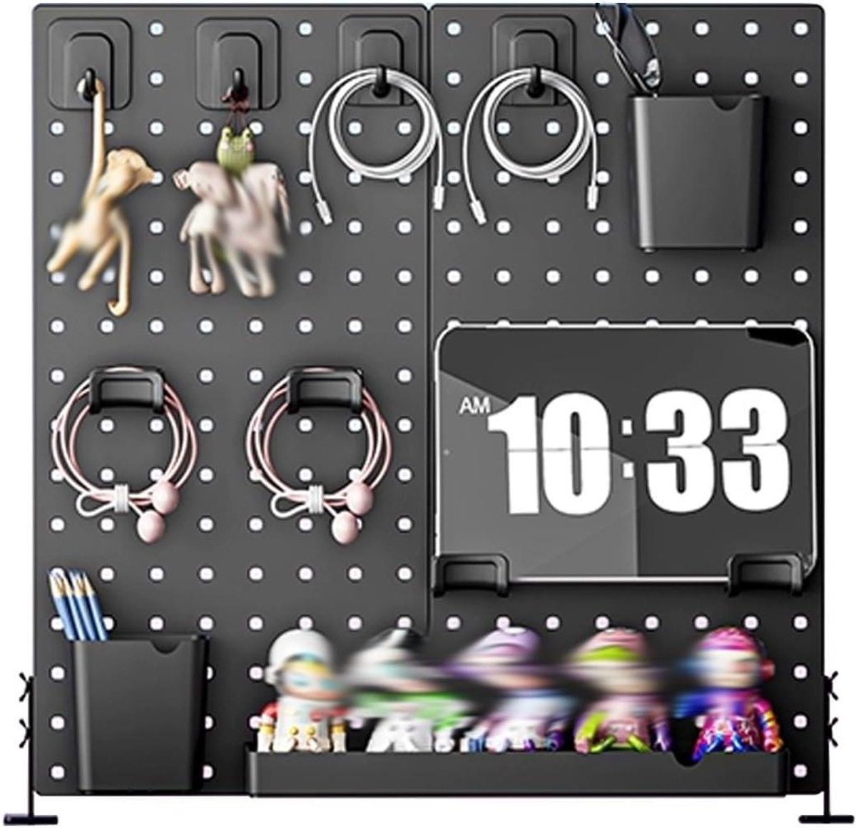 Modulair Ophangsysteem - Opbergbord - Bureau Organisatie - Snelle Installatie - 41.5x42.5cm - Zwart