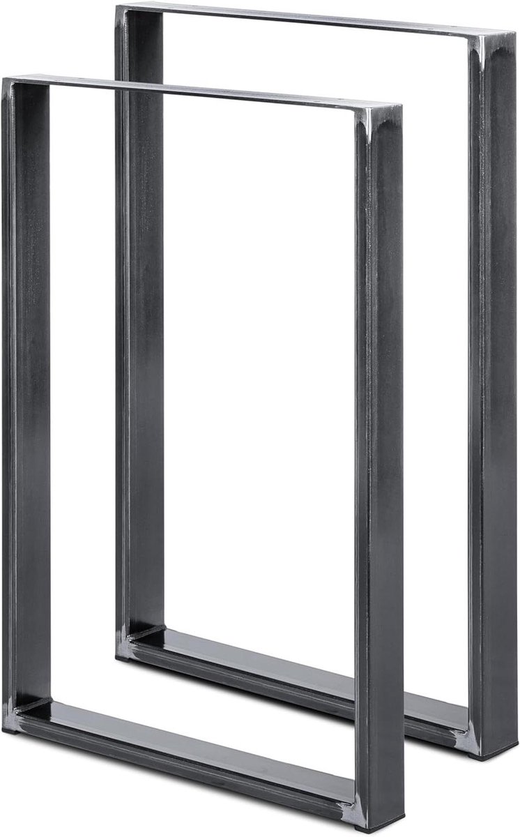 Tafelpoten Metaal - Meubelonderstel Bureau - Zelf Meubels Maken - Industrieel Design - 40x72 cm - Ruwstaal Blank