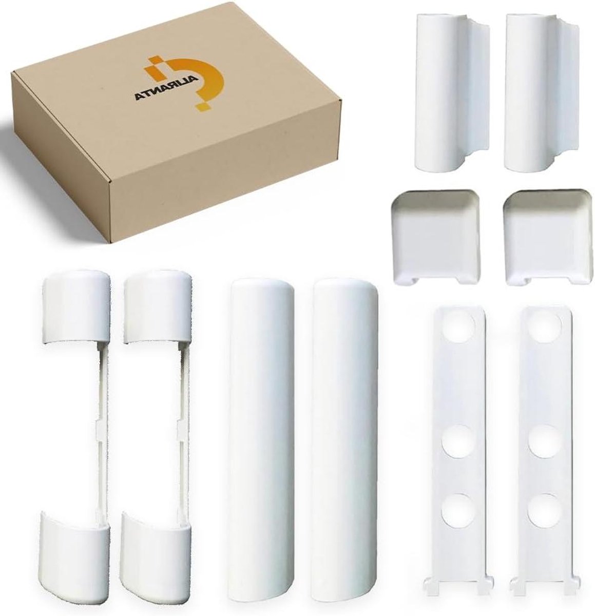Afdekkappen PVC Ramen - Raambeslag Doppen - Kunststof Kozijnen Afwerken - Links en Rechts Bruikbaar - 2 Stuks - Wit