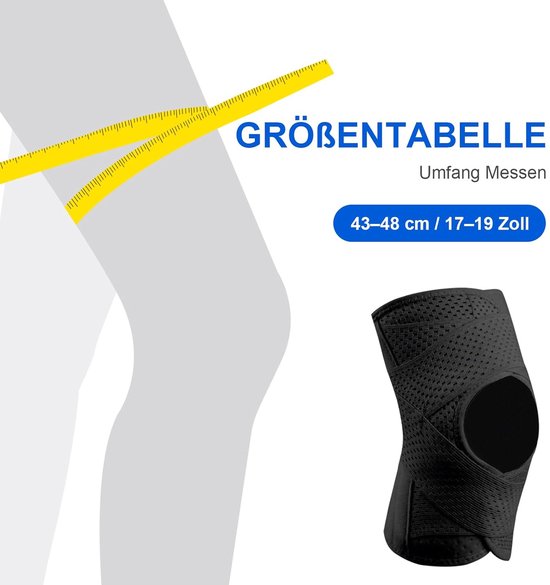 Verstelbare Kniebandage met Zijsteun en Gelpad voor Pijnverlichting, Stabiliteit en Ondersteuning tijdens Sport, Wandelen en Fitness, Unisex — afbeelding 5