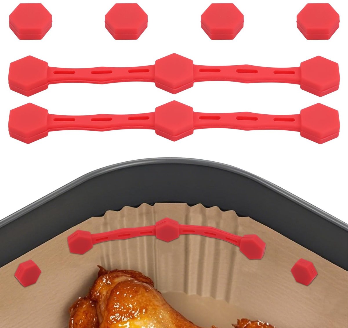 Magnetische Siliconen Clips voor Airfryer - 3 Stuks