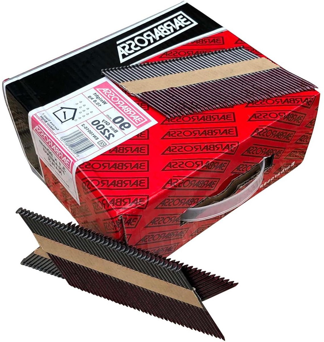 Gesorteerde Spijkers - Kozijn Spijkers - Houtverbindingen Maken - Papier Collated - 2200 Stuks - Zilver