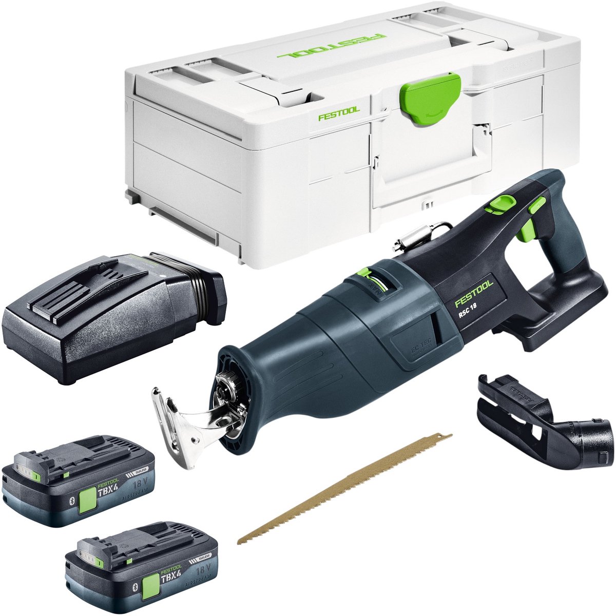 Festool RSC 18 EB Basic accu- reciprozaag 18 V borstelloos + 1x accu 4.0 Ah + snellader + systainer