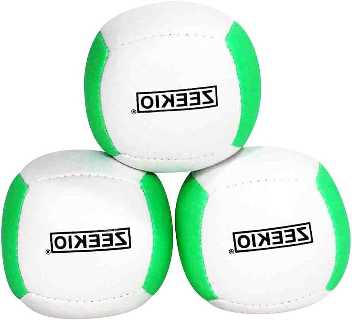 Jongleerballen - Jongleer set - Balans oefenen - UV reactieve panelen - 110 gram - Groen